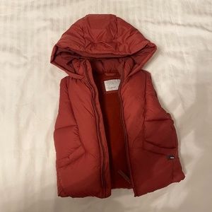 Zara Toddler Vest in brick color